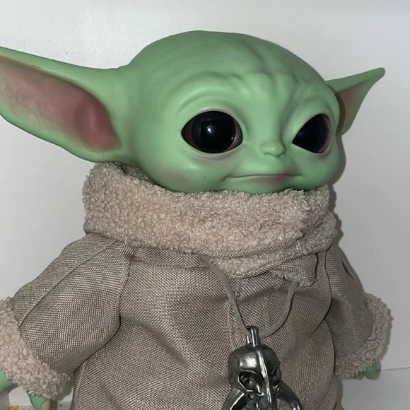 Star Wars Mandalorian The Child Grogu Stuff Plush Plastic Head 10" Mattel - Picture 2 of 4